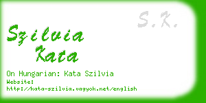 szilvia kata business card